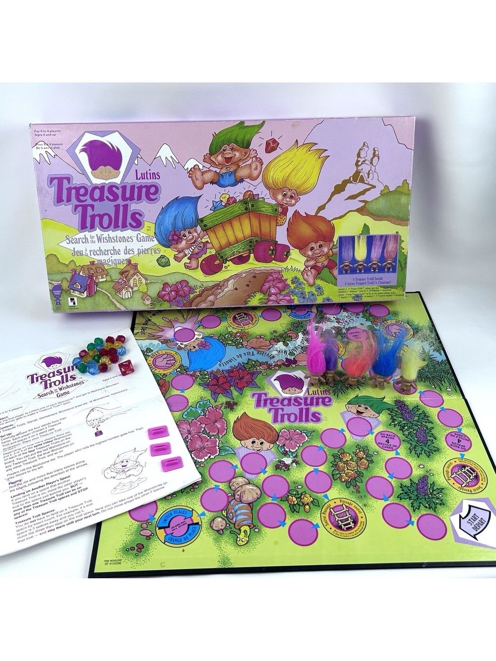 Vintage 1992  Treasure Trolls Board Game Complete